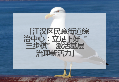 江汉区民意街道综治中心：立足下好“三步棋” 激活基层治理新活力