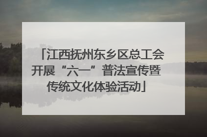江西抚州东乡区总工会开展“六一”普法宣传暨传统文化体验活动