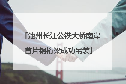 池州长江公铁大桥南岸首片钢桁梁成功吊装