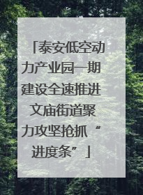 泰安低空动力产业园一期建设全速推进 文庙街道聚力攻坚抢抓“进度条”