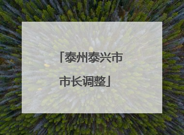 泰州泰兴市市长调整