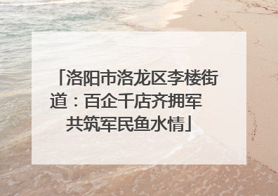 洛阳市洛龙区李楼街道：百企千店齐拥军 共筑军民鱼水情