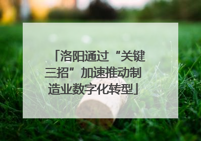 洛阳通过“关键三招”加速推动制造业数字化转型