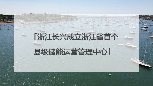 浙江长兴成立浙江省首个县级储能运营管理中心