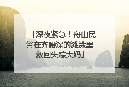 深夜紧急！舟山民警在齐腰深的滩涂里救回失踪大妈