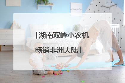 湖南双峰小农机畅销非洲大陆
