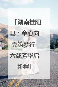 湖南桂阳县：童心向党筑梦行 六载芳华启新程