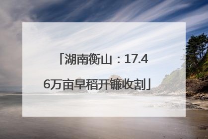 湖南衡山：17.46万亩早稻开镰收割