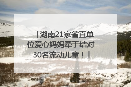 湖南21家省直单位爱心妈妈牵手结对30名流动儿童！