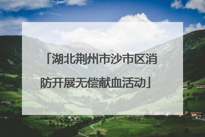 湖北荆州市沙市区消防开展无偿献血活动