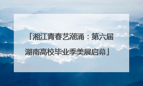 湘江青春艺潮涌：第六届湖南高校毕业季美展启幕