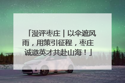 漫评枣庄｜以伞遮风雨，用策引征程，枣庄诚邀英才共赴山海！