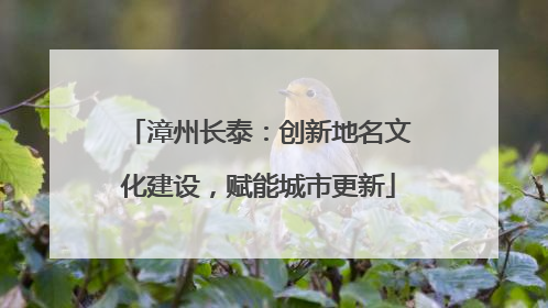 漳州长泰：创新地名文化建设，赋能城市更新