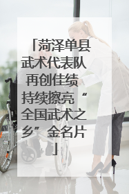 菏泽单县武术代表队再创佳绩 持续擦亮“全国武术之乡”金名片
