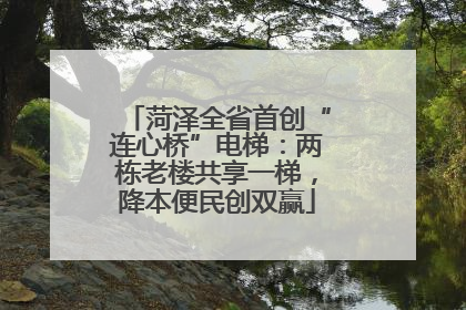 菏泽全省首创“连心桥”电梯：两栋老楼共享一梯，降本便民创双赢