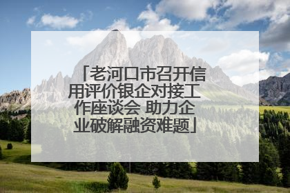 老河口市召开信用评价银企对接工作座谈会 助力企业破解融资难题
