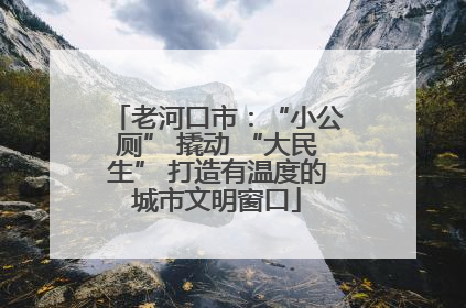 老河口市：“小公厕” 撬动 “大民生” 打造有温度的城市文明窗口