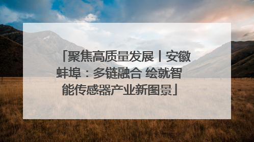 聚焦高质量发展丨安徽蚌埠：多链融合 绘就智能传感器产业新图景
