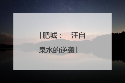 肥城：一汪自泉水的逆袭