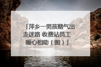 萍乡一男孩赌气出走迷路 收费站员工暖心相助（图）