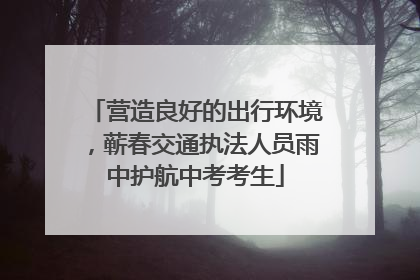 营造良好的出行环境，蕲春交通执法人员雨中护航中考考生