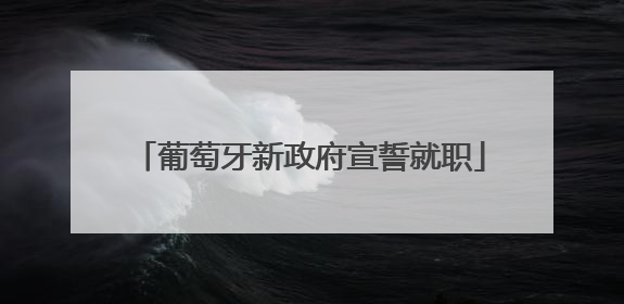 葡萄牙新政府宣誓就职