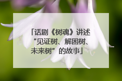 话剧《树魂》讲述“见证树、解困树、未来树”的故事