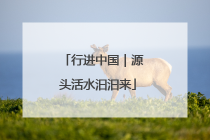 行进中国｜源头活水汩汩来
