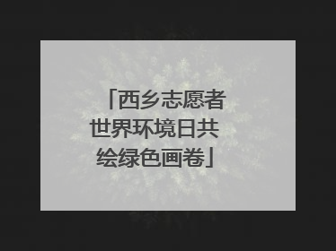 西乡志愿者世界环境日共绘绿色画卷