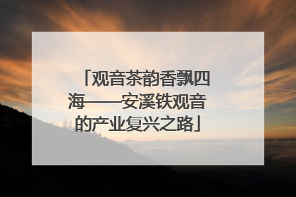 观音茶韵香飘四海——安溪铁观音的产业复兴之路