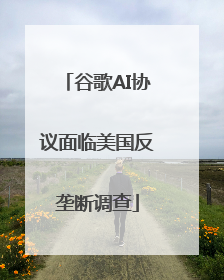 谷歌AI协议面临美国反垄断调查