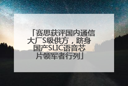 赛思获评国内通信大厂S级供方，跻身国产SLIC语音芯片领军者行列
