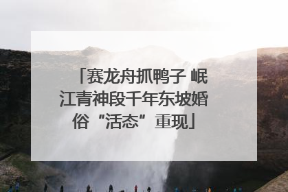 赛龙舟抓鸭子 岷江青神段千年东坡婚俗“活态”重现