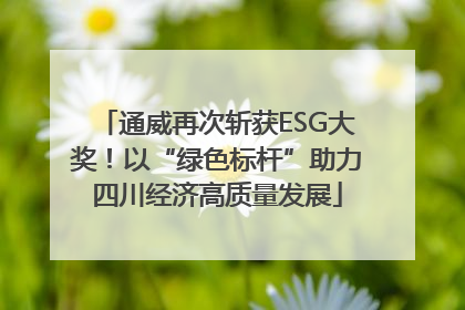 通威再次斩获ESG大奖！以“绿色标杆”助力四川经济高质量发展