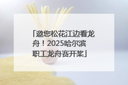 邀您松花江边看龙舟！2025哈尔滨职工龙舟赛开桨