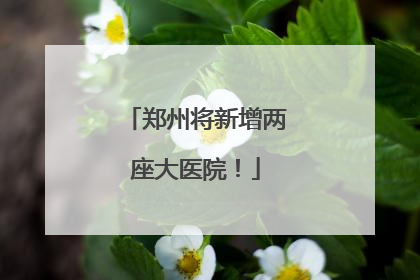 郑州将新增两座大医院！