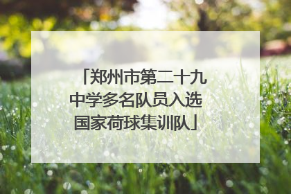 郑州市第二十九中学多名队员入选国家荷球集训队