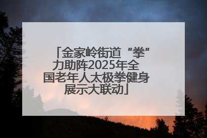 金家岭街道“拳”力助阵2025年全国老年人太极拳健身展示大联动