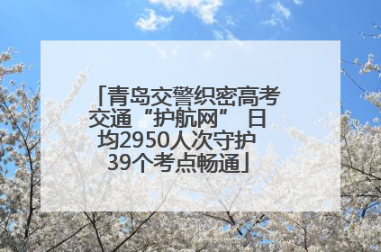 青岛交警织密高考交通“护航网” 日均2950人次守护39个考点畅通