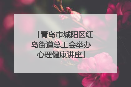 青岛市城阳区红岛街道总工会举办心理健康讲座