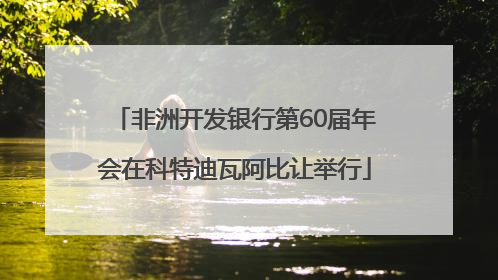 非洲开发银行第60届年会在科特迪瓦阿比让举行
