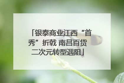 银泰商业江西“首秀”折戟 南昌百货二次元转型遇阻