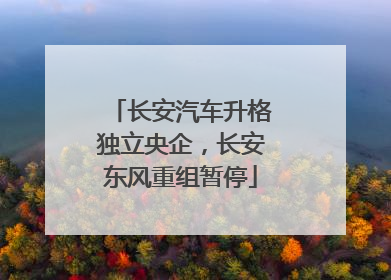 长安汽车升格独立央企，长安东风重组暂停