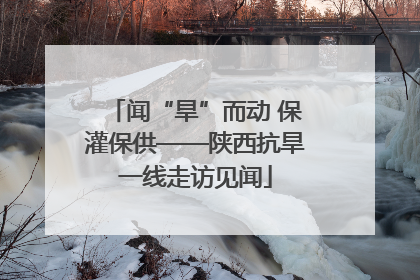 闻“旱”而动 保灌保供——陕西抗旱一线走访见闻