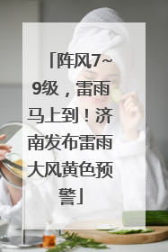 阵风7~9级，雷雨马上到！济南发布雷雨大风黄色预警