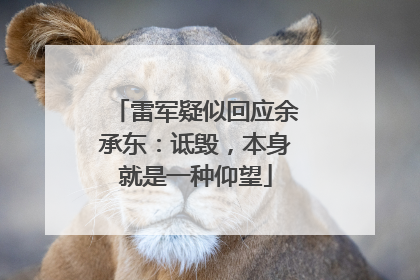 雷军疑似回应余承东：诋毁，本身就是一种仰望