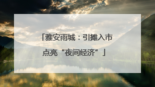 雅安雨城：引摊入市 点亮“夜间经济”