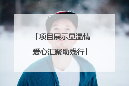 项目展示显温情 爱心汇聚助残行
