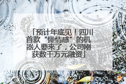 预计年底见！四川首款“懂情感”的机器人要来了，公司刚获数千万元融资
