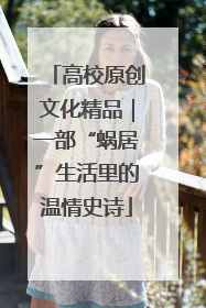 高校原创文化精品｜一部“蜗居”生活里的温情史诗